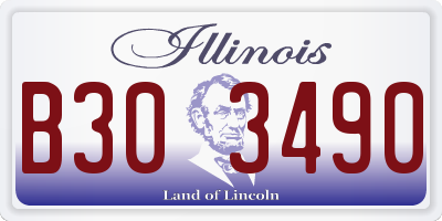 IL license plate B303490