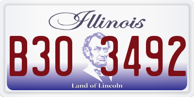 IL license plate B303492