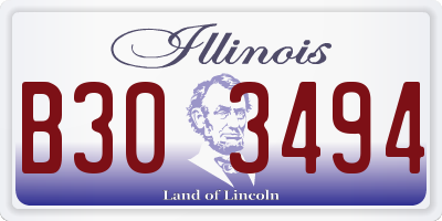 IL license plate B303494