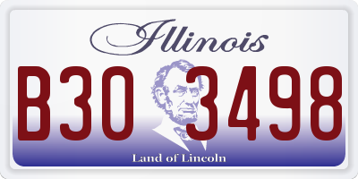 IL license plate B303498