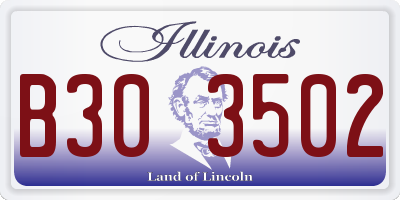 IL license plate B303502