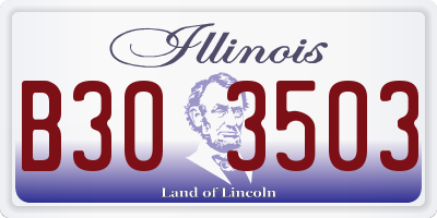 IL license plate B303503