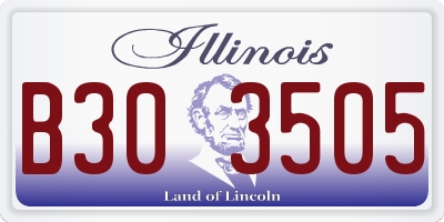 IL license plate B303505