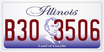 IL license plate B303506