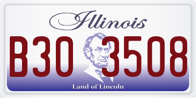 IL license plate B303508