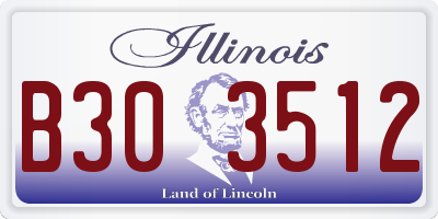 IL license plate B303512