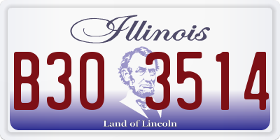 IL license plate B303514