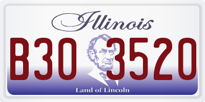 IL license plate B303520