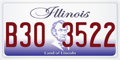 IL license plate B303522