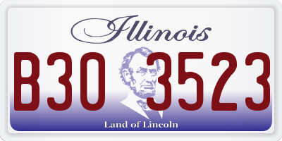 IL license plate B303523