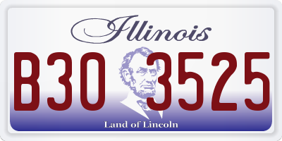 IL license plate B303525