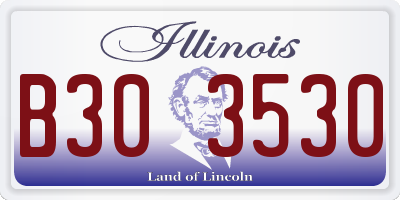 IL license plate B303530