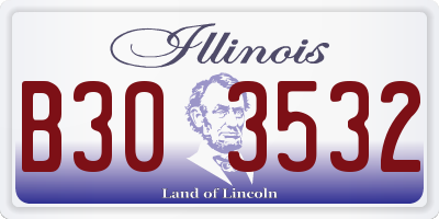 IL license plate B303532