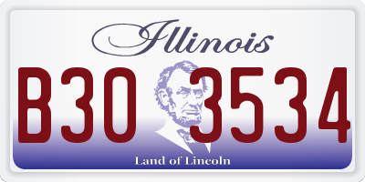 IL license plate B303534