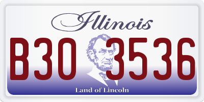 IL license plate B303536