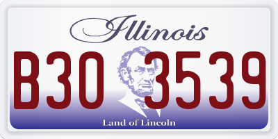 IL license plate B303539