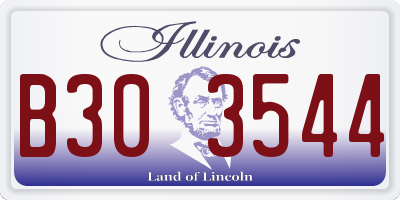 IL license plate B303544