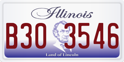 IL license plate B303546