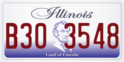IL license plate B303548