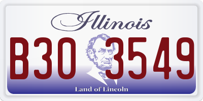 IL license plate B303549