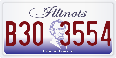 IL license plate B303554
