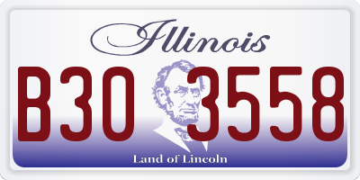 IL license plate B303558