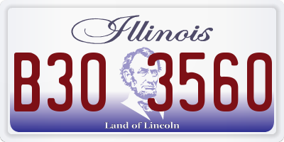IL license plate B303560