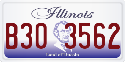 IL license plate B303562
