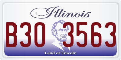 IL license plate B303563