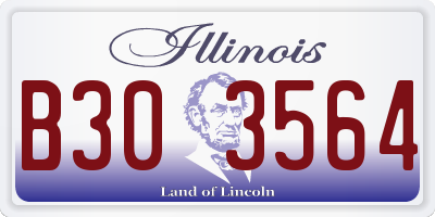IL license plate B303564
