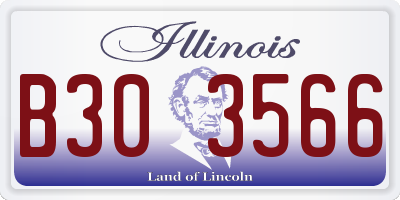 IL license plate B303566