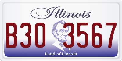 IL license plate B303567