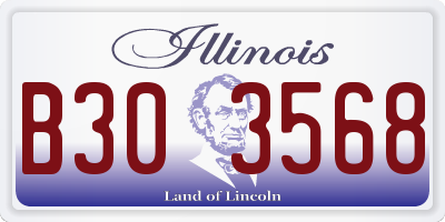 IL license plate B303568