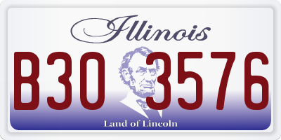 IL license plate B303576
