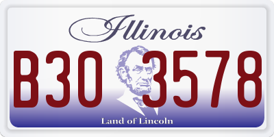 IL license plate B303578