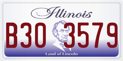 IL license plate B303579