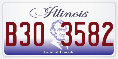 IL license plate B303582
