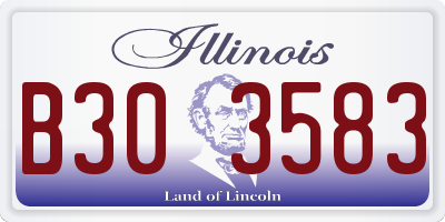 IL license plate B303583