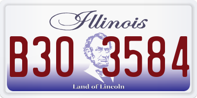 IL license plate B303584