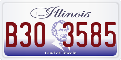 IL license plate B303585