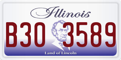 IL license plate B303589