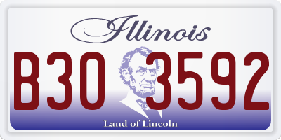 IL license plate B303592