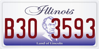 IL license plate B303593
