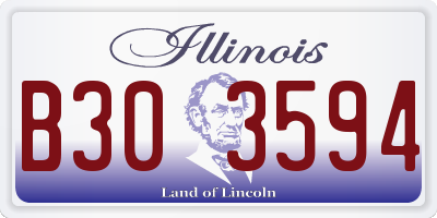 IL license plate B303594