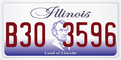 IL license plate B303596