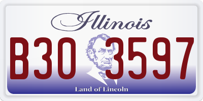 IL license plate B303597