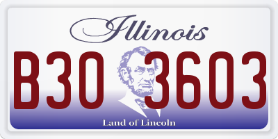 IL license plate B303603