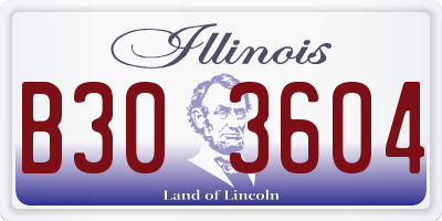 IL license plate B303604