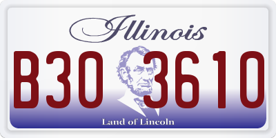 IL license plate B303610