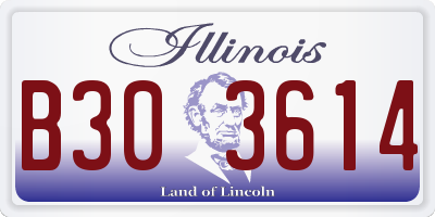 IL license plate B303614